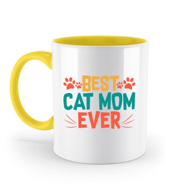 Best cat mom ever bunt  - Zweifarbige Tasse Zu verkaufen