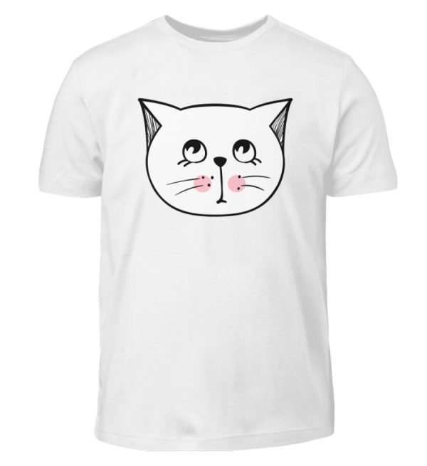 Lustiges Katzengesicht Augen offen  - Kinder T-Shirt Schn?ppchen – Bild 2
