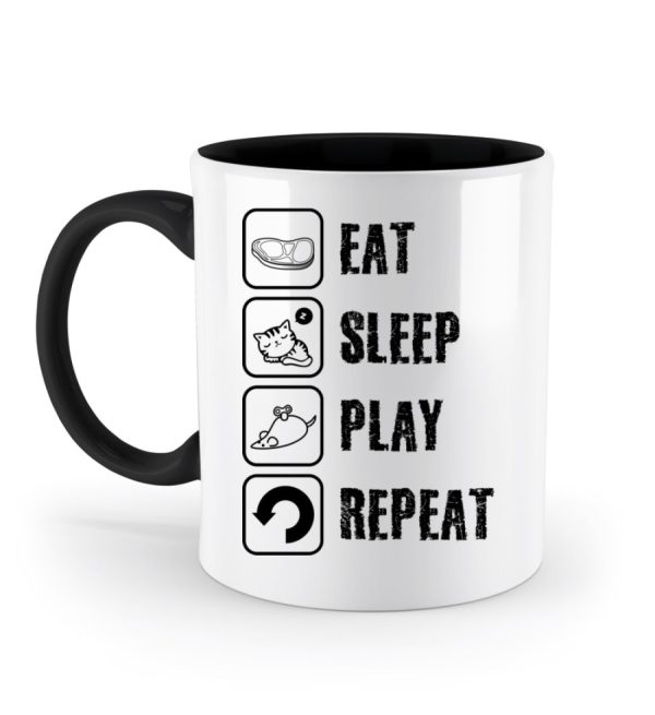 Eat sleep play repeat  - Zweifarbige Tasse Zu verkaufen – Bild 3
