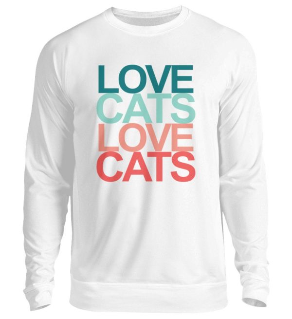 Love cats love cats  - Unisex Pullover Im Angebot – Bild 3