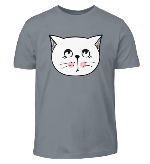 Lustiges Katzengesicht Augen offen  - Kinder T-Shirt Schn?ppchen – Bild 4
