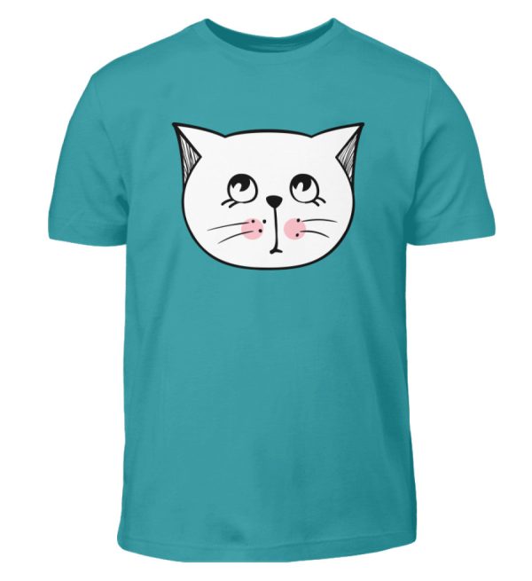 Lustiges Katzengesicht Augen offen  - Kinder T-Shirt Schn?ppchen – Bild 5