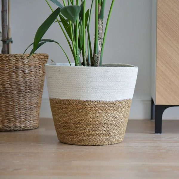Seegraskorb Natur mit Weißem Rand 26cm Schn?ppchen – Bild 2