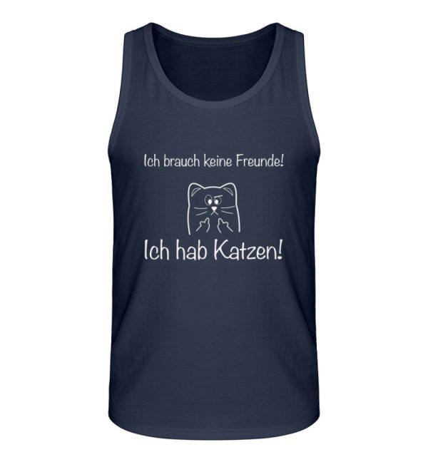 Ich brauch keine Freunde! Ich hab Katzen! weiß - Stanley Specter Herren Tanktop ST ST Online-Schn?ppchen – Bild 3