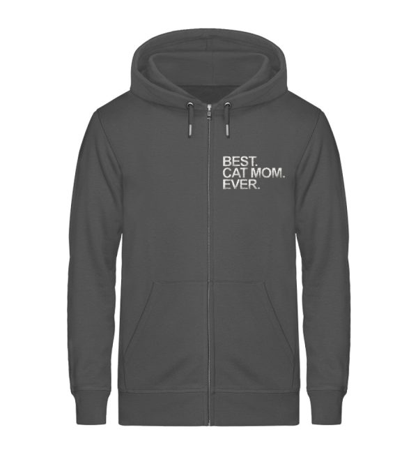 Best. Cat Mom. Ever.  - Unisex Organic Zipper mit Stick ST ST Verkauf