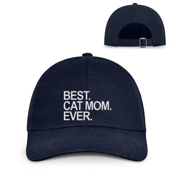 Best. Cat Mom. Ever. - Organic Baseball Kappe mit Stick Online – Bild 2