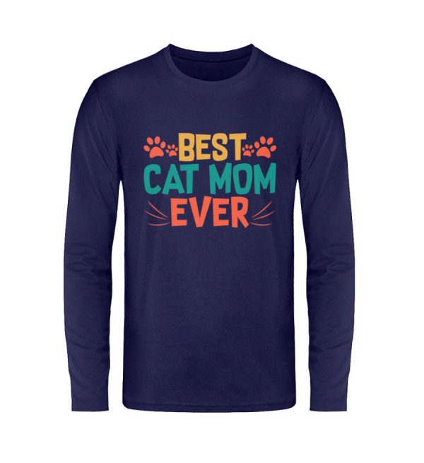 Best cat mom ever bunt  - Unisex Langarmshirt Jetzt online – Bild 5