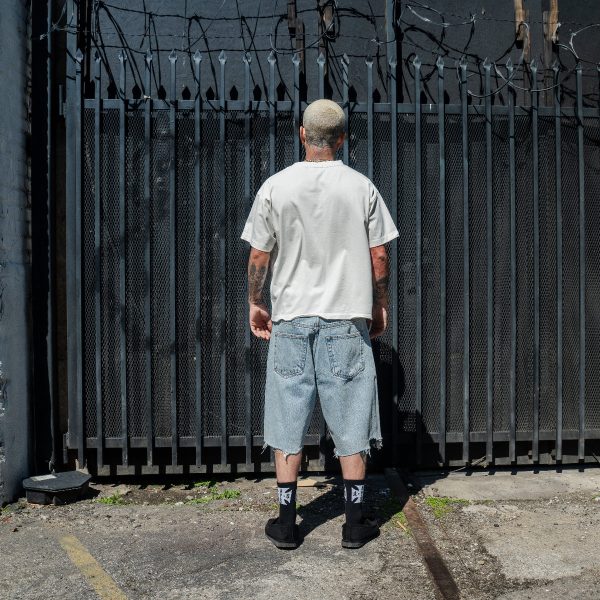 BAGGY CHECKERED DENIM SHORTS Schn?ppchen – Bild 4