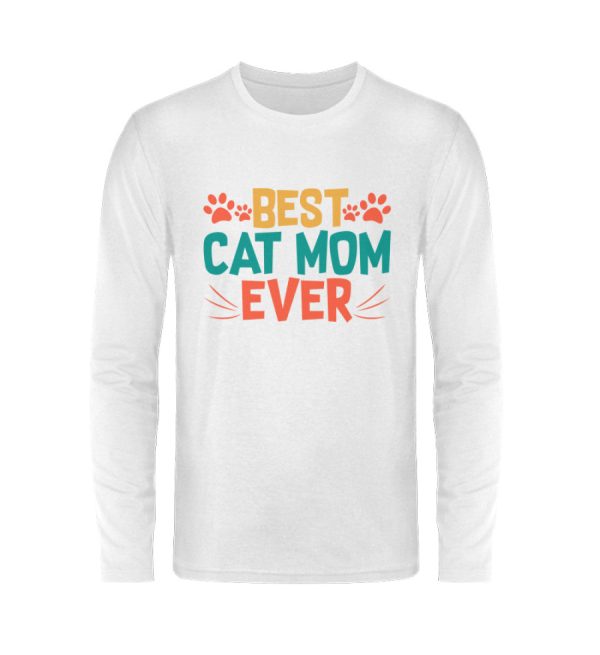 Best cat mom ever bunt  - Unisex Langarmshirt Jetzt online – Bild 2