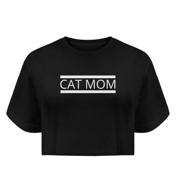 Cat Mom  - Boyfriend Organic Crop Top Jetzt online – Bild 2
