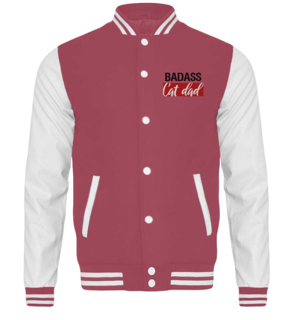 Badass cat dad  - College Sweatjacke Online – Bild 2