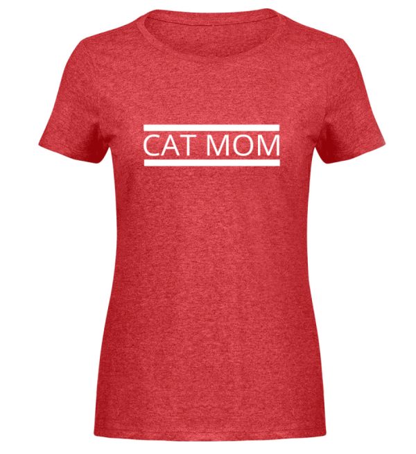 Cat Mom  - Damen Melange Shirt Schn?ppchen – Bild 2