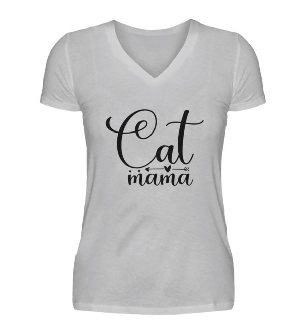Cat mama  - V-Neck Damenshirt Rabatt