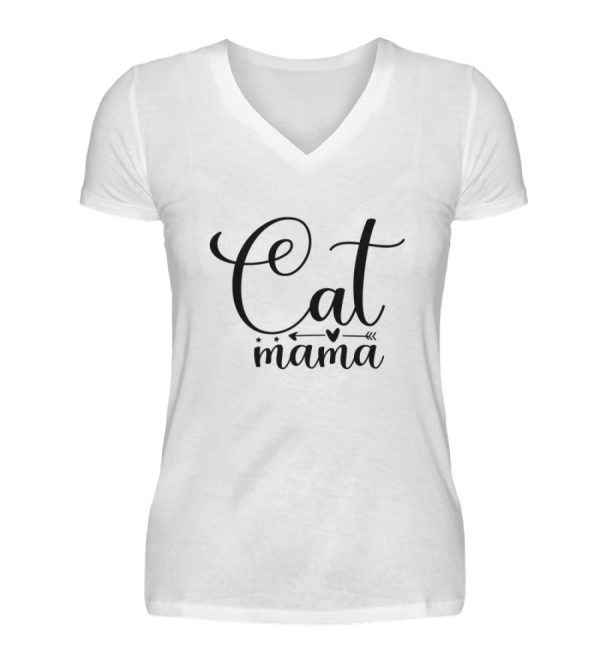 Cat mama  - V-Neck Damenshirt Rabatt – Bild 4