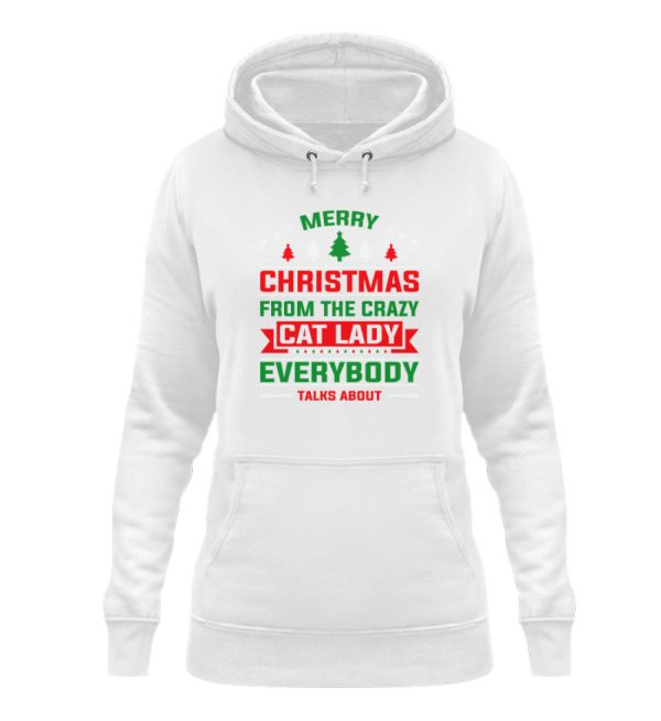 Merry christmas from the crazy cat lady  - Damen Hoodie Online-Schn?ppchen – Bild 2