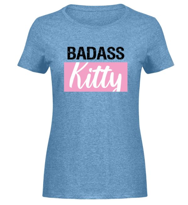 Badass Kitty  - Damen Melange Shirt Online-Schn?ppchen – Bild 2
