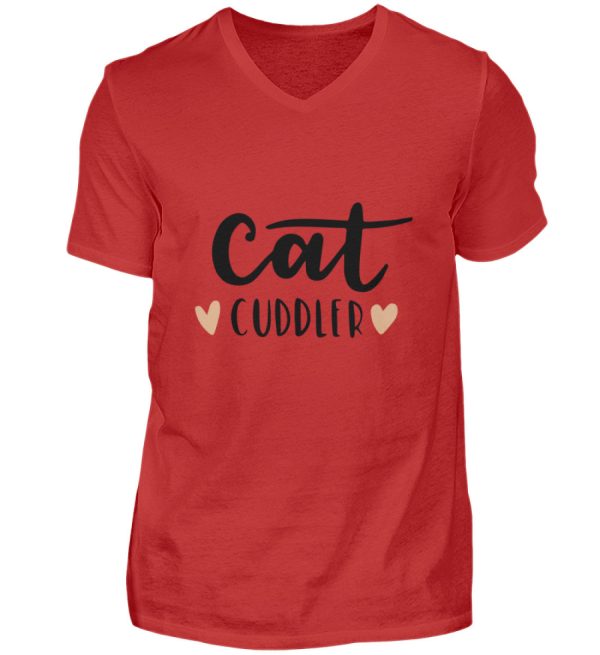 Cat cuddler  - Herren V-Neck Shirt Verkauf – Bild 4