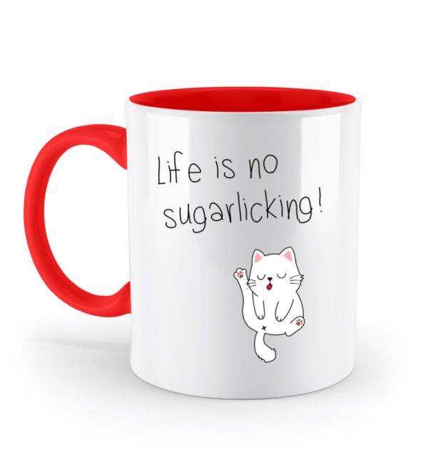 Life is no sugarlicking  - Zweifarbige Tasse Online-Schn?ppchen – Bild 2