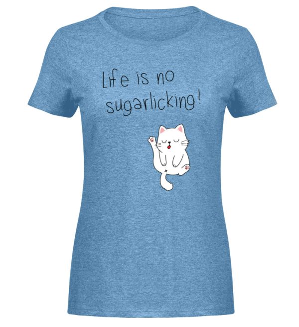 Life is no sugarlicking  - Damen Melange Shirt Angebot – Bild 2
