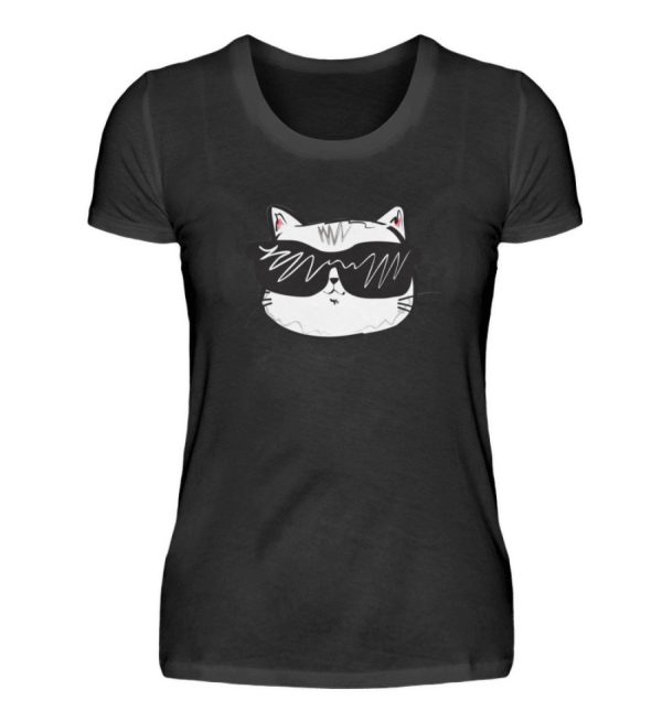Coole Katze mit Sonnenbrille  - Damen Premiumshirt Schn?ppchen – Bild 4