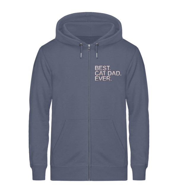 Best. Cat Dad. Ever.  - Unisex Organic Zipper mit Stick ST ST Im Angebot – Bild 3