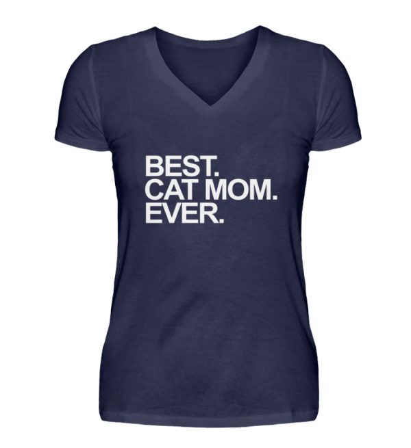 Best. Cat Mom. Ever.  - V-Neck Damenshirt Rabatt – Bild 4