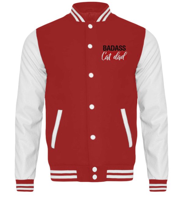 Badass cat dad  - College Sweatjacke Online – Bild 3