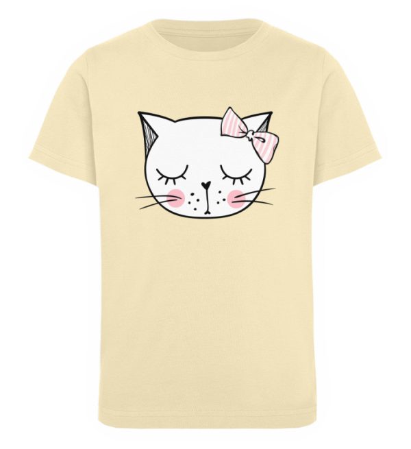Lustiges Katzengesicht mit Schleife  - Kinder Organic T-Shirt Jetzt online – Bild 5