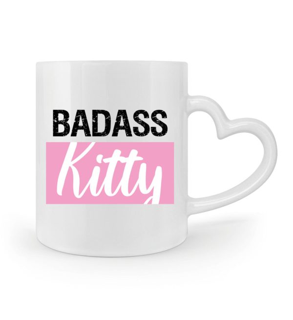 Badass kitty  - Herzhenkel Tasse Rabatt – Bild 2
