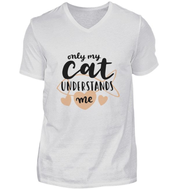 Only my cat understands me  - Herren V-Neck Shirt Online-Verkauf – Bild 4