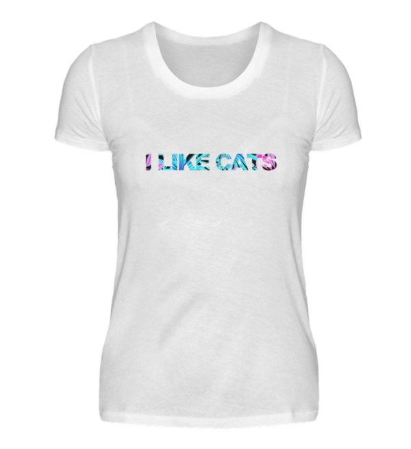 I like cats bunte Pflanzen  - Damen Premiumshirt Online-Schn?ppchen