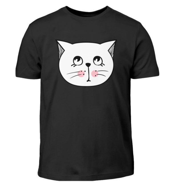 Lustiges Katzengesicht Augen offen  - Kinder T-Shirt Schn?ppchen