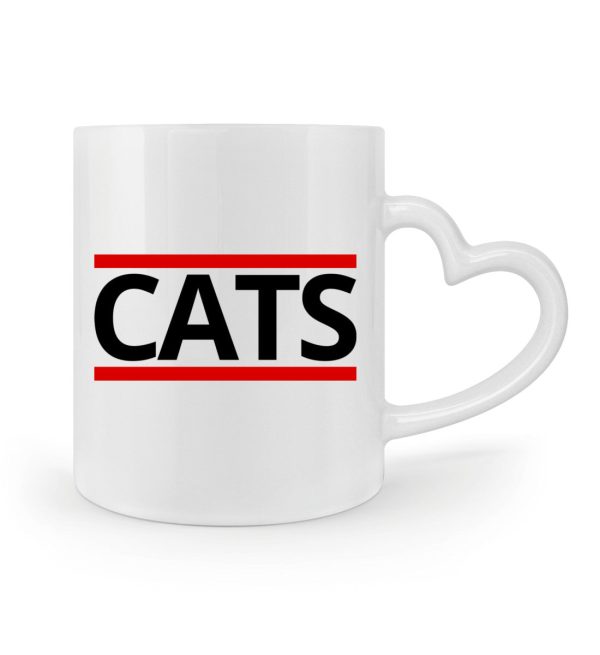 Cats  - Herzhenkel Tasse Mode – Bild 2