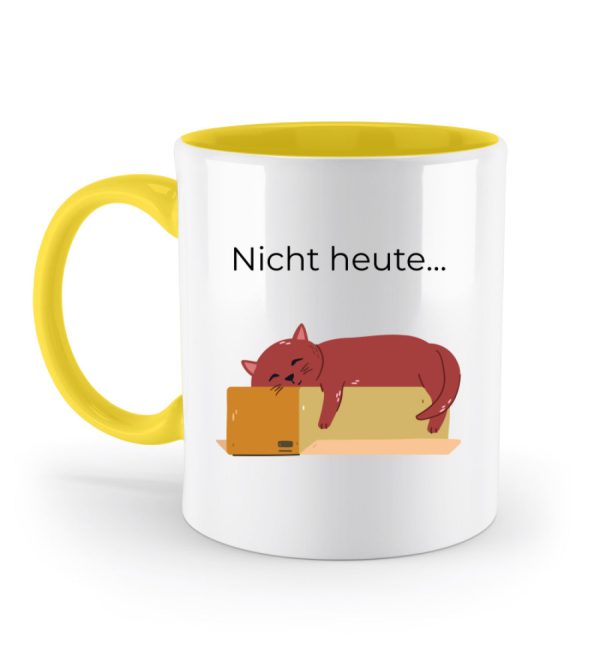Nicht heute...  - Zweifarbige Tasse Im Angebot – Bild 4