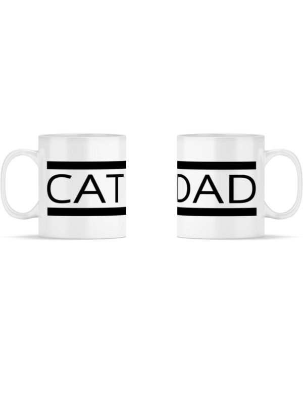 Cat Dad  - Panorama Tasse Weiß Angebot