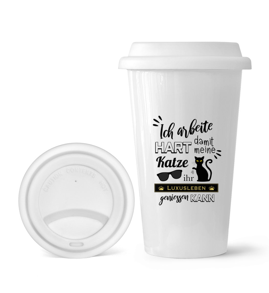 Ich arbeite hart…  – To-Go Becher Jetzt online