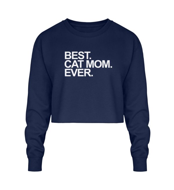 Best. Cat Mom. Ever.  - Crop Sweatshirt Rabatt – Bild 2