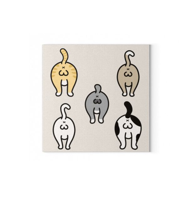 Lustige Katzenpopos  - Leinwand mit Keilrahmen 45cm x 45cm Online-Schn?ppchen