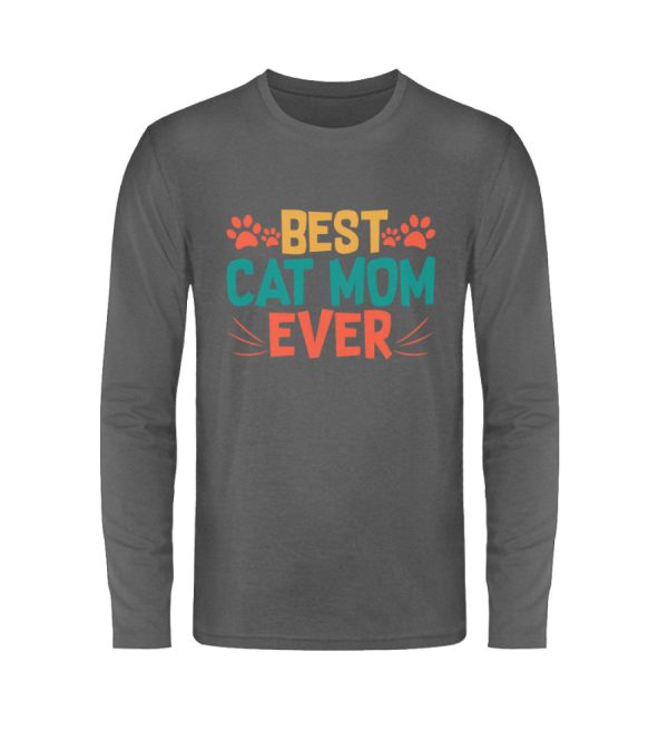 Best cat mom ever bunt  - Unisex Langarmshirt Jetzt online – Bild 3