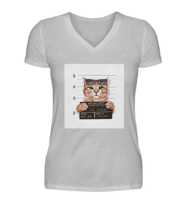 Criminal cat  - V-Neck Damenshirt Schn?ppchen – Bild 2
