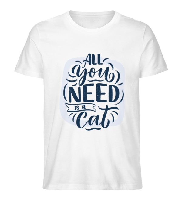 All you need is a cat  - Herren Premium Organic Shirt Verkauf – Bild 2