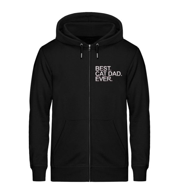 Best. Cat Dad. Ever.  - Unisex Organic Zipper mit Stick ST ST Im Angebot – Bild 5