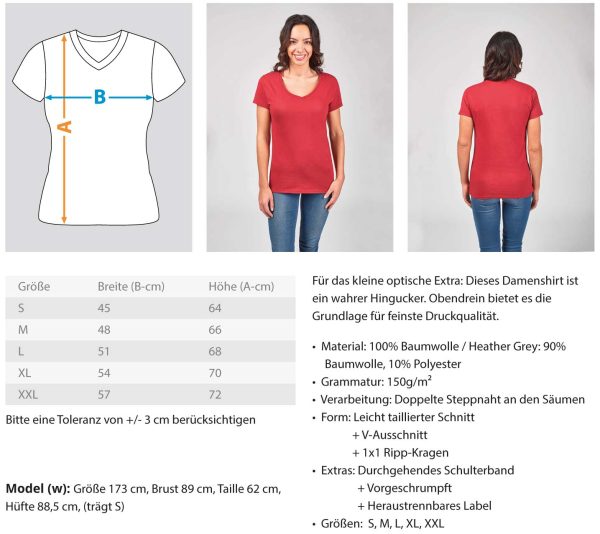 Ich brauch keine Freunde! Ich hab Katzen! schwarz  - V-Neck Damenshirt Online-Schn?ppchen – Bild 5