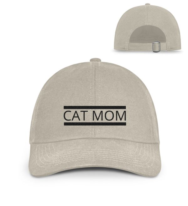 Cat Mom - Organic Baseball Kappe mit Stick Verkauf