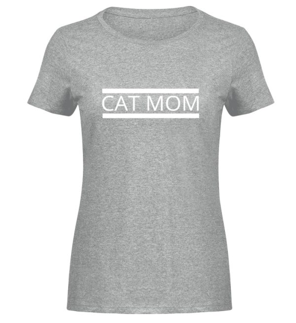 Cat Mom  - Damen Melange Shirt Schn?ppchen – Bild 4