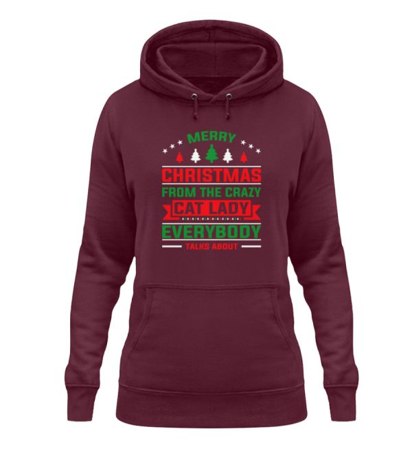 Merry christmas from the crazy cat lady  - Damen Hoodie Online-Schn?ppchen – Bild 4