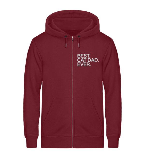 Best. Cat Dad. Ever.  - Unisex Organic Zipper mit Stick ST ST Im Angebot – Bild 4