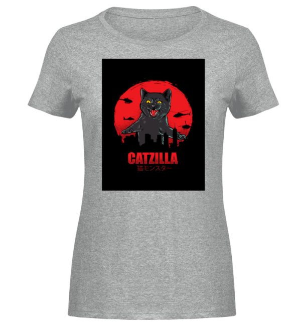 Catzilla  - Damen Melange Shirt Verkauf – Bild 3