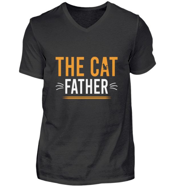 The Cat Father  - Herren V-Neck Shirt Im Angebot