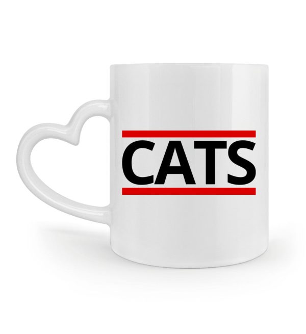Cats  - Herzhenkel Tasse Mode